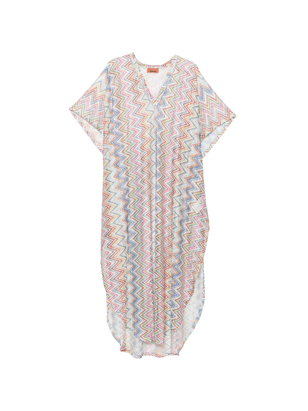 Missoni zigzag-knit maxi kaftan dress - Blau