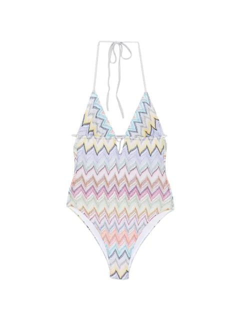 Missoni zigzag halterneck swimsuit