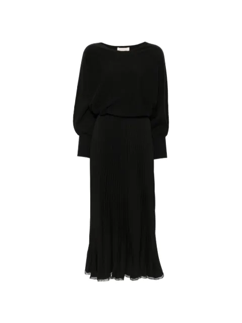 TWINSET vestido midi con ribete de encaje