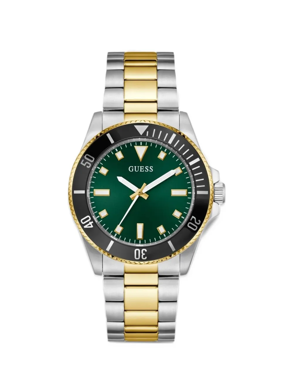 GUESS USA Cliff two-tone 41mm watch - Verde