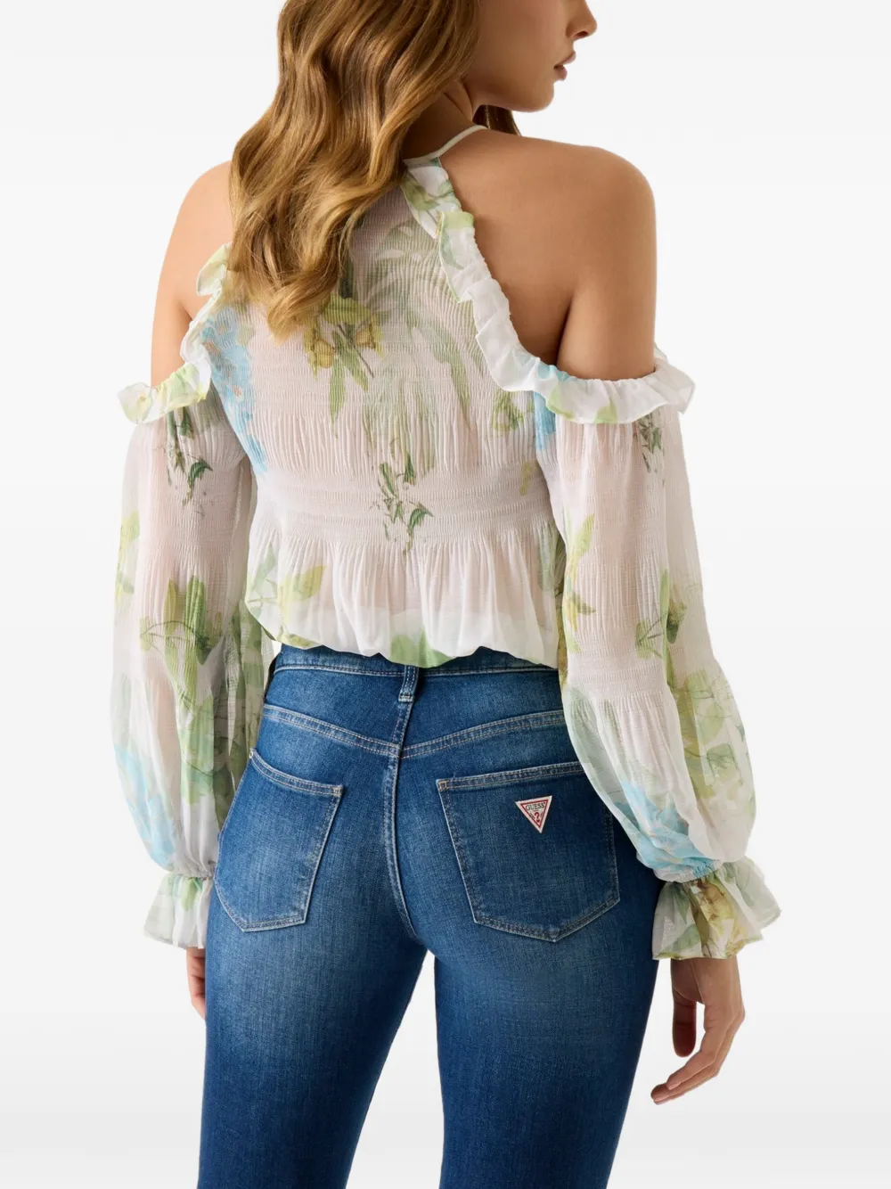 GUESS USA Chiffon blouse Wit