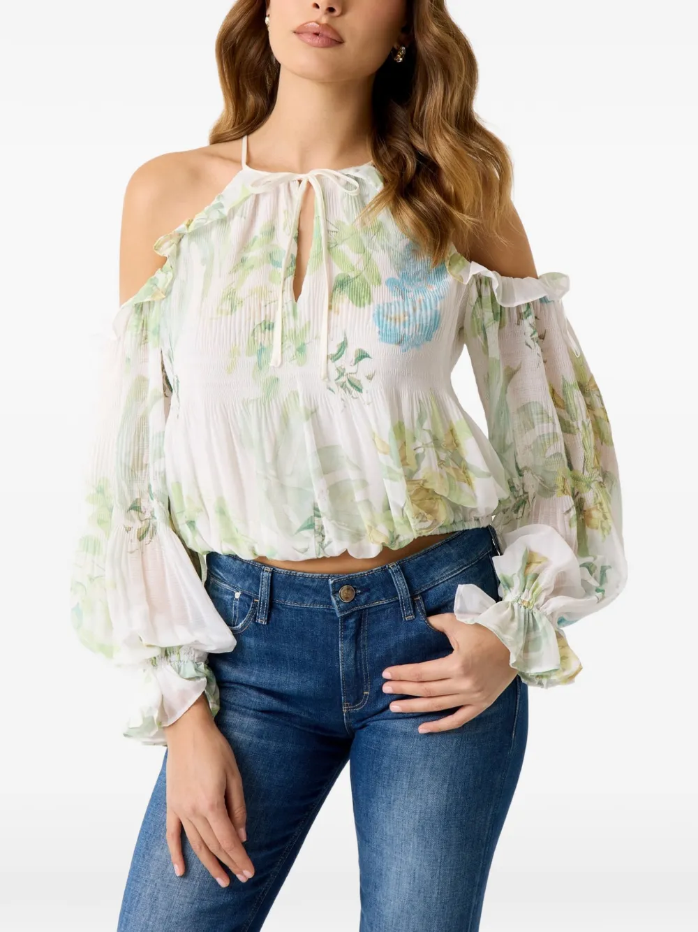 GUESS USA Chiffon blouse Wit