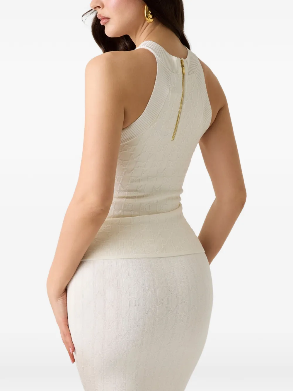 GUESS USA Marciano halter-neck sweater top Beige