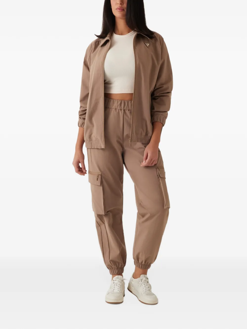 GUESS USA Chris zip-up jacket Beige