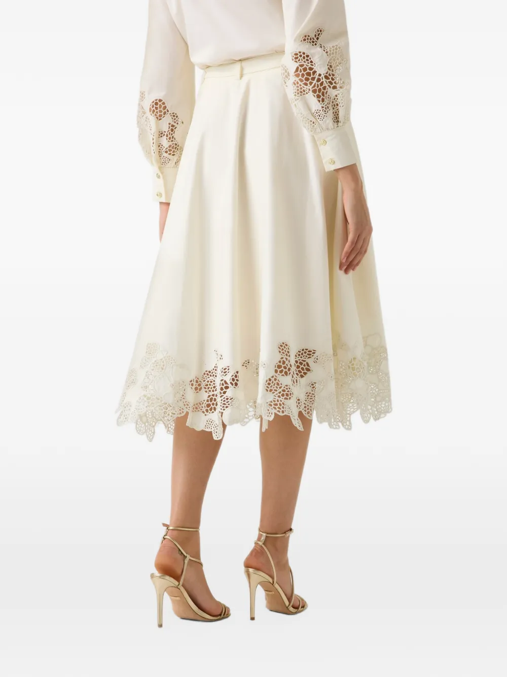 GUESS USA cricle pleated skirt Beige