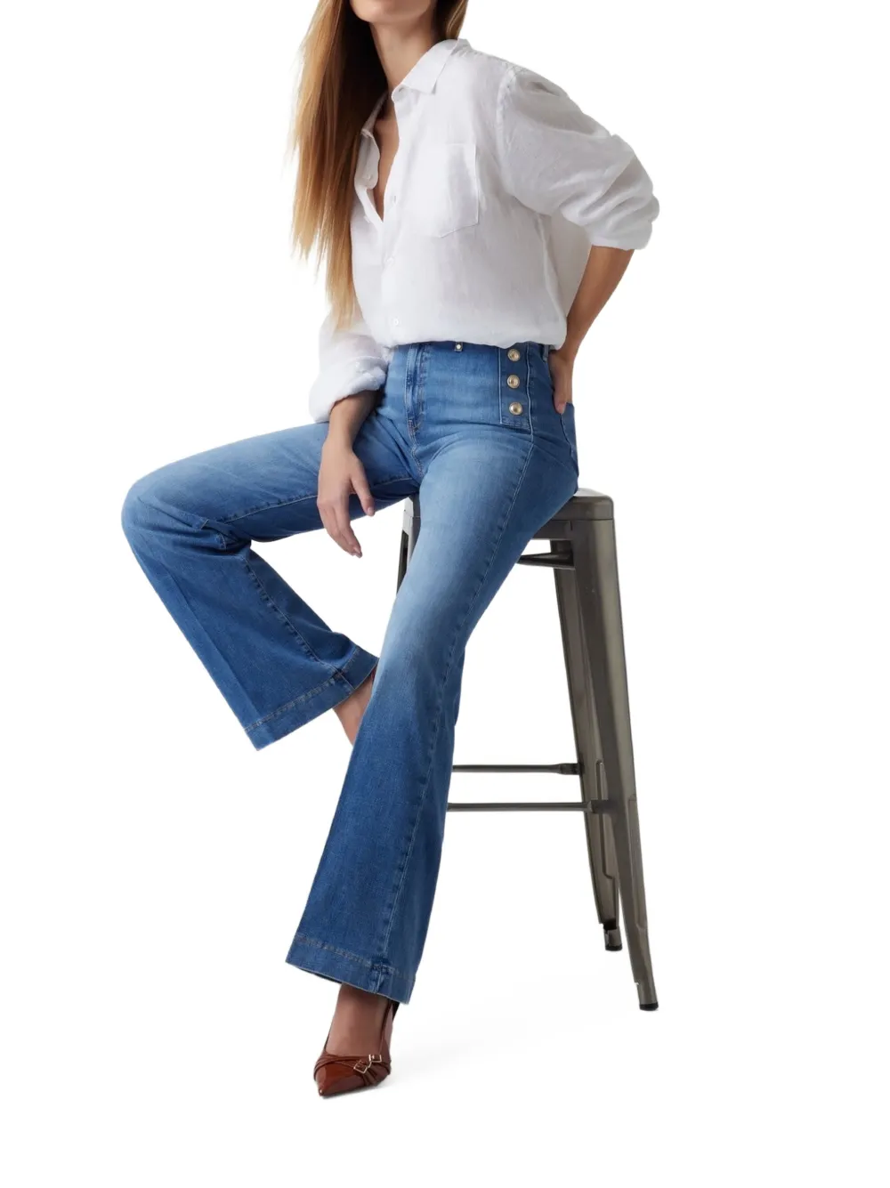 GUESS USA New Faye chino jeans Blauw