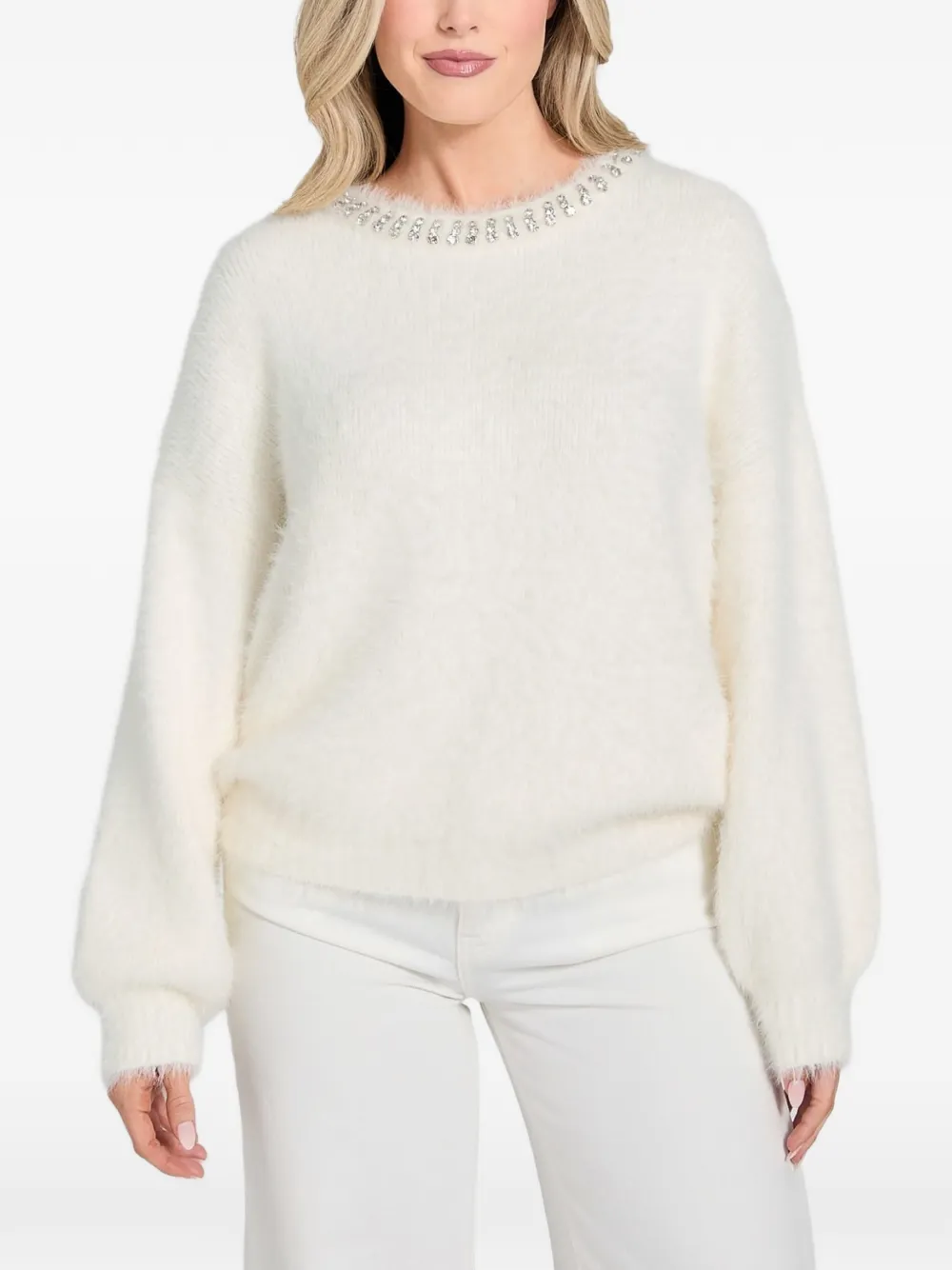 GUESS USA rhinestone-embellished Arisa sweater - Toni neutri