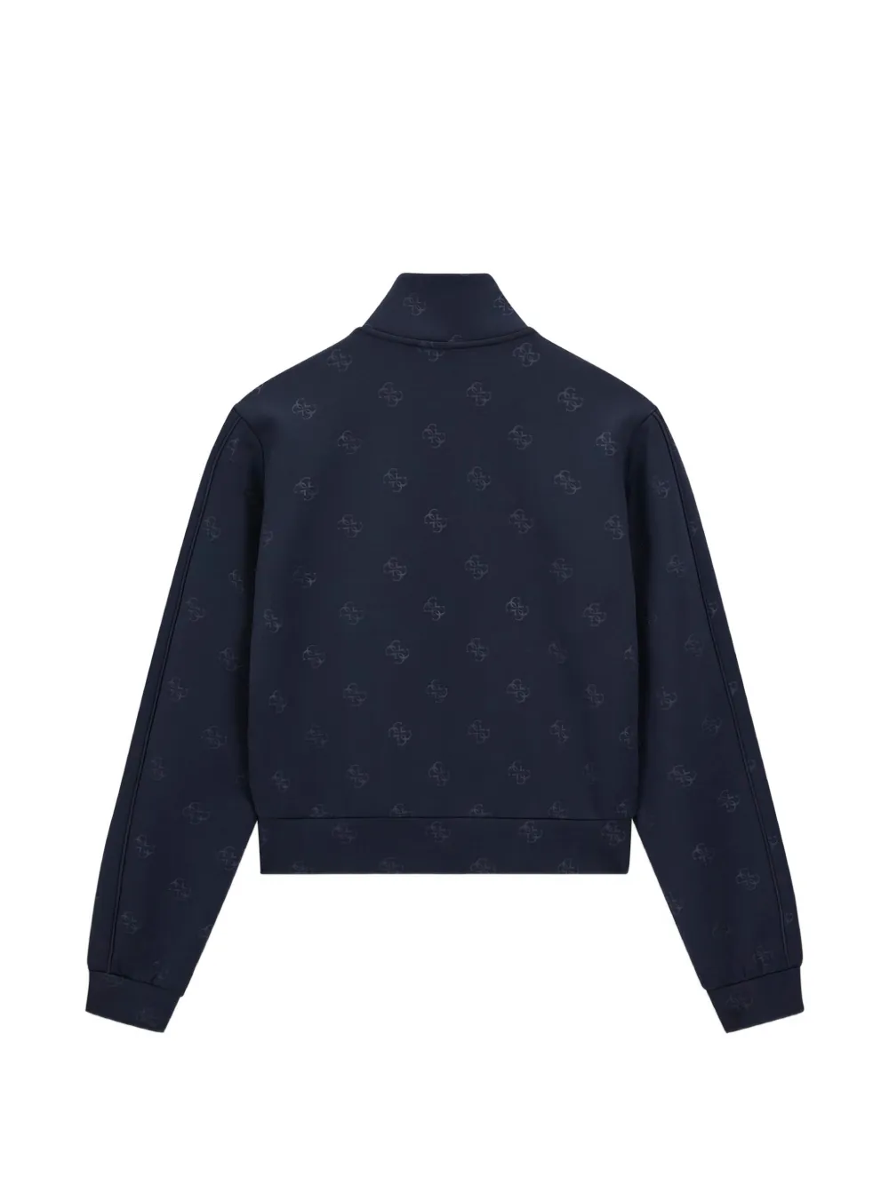 GUESS USA 4G logo-pattern zip-up sweater Blauw