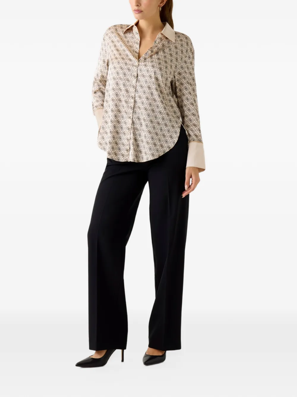 GUESS USA wide-leg trousers Zwart
