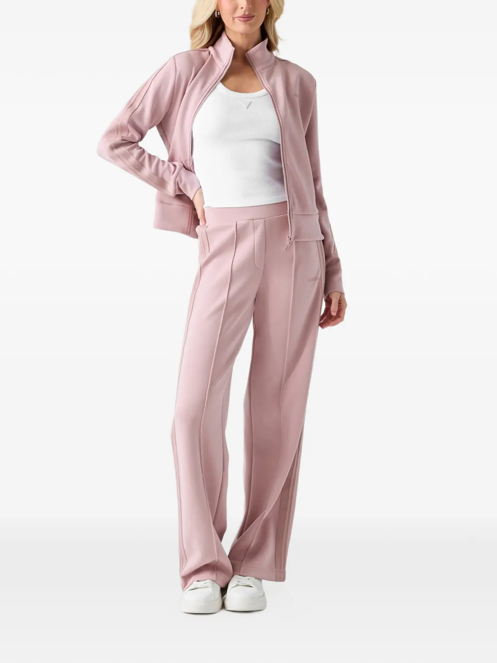 GUESS USA Lyra logo-embroidered track pants Roze