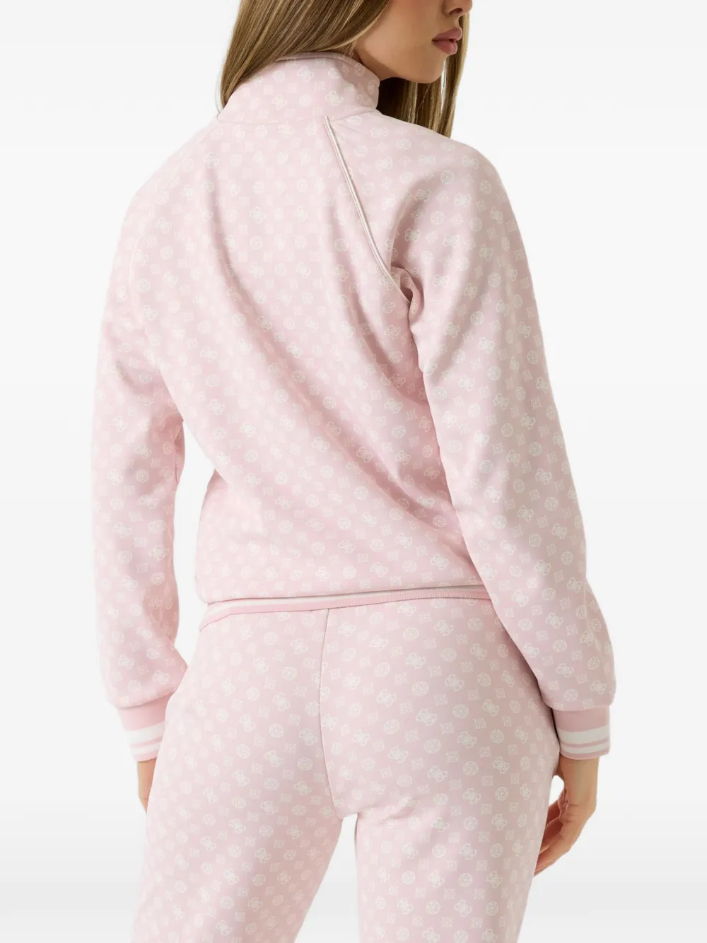GUESS USA full zip scuba sweatshirt Roze