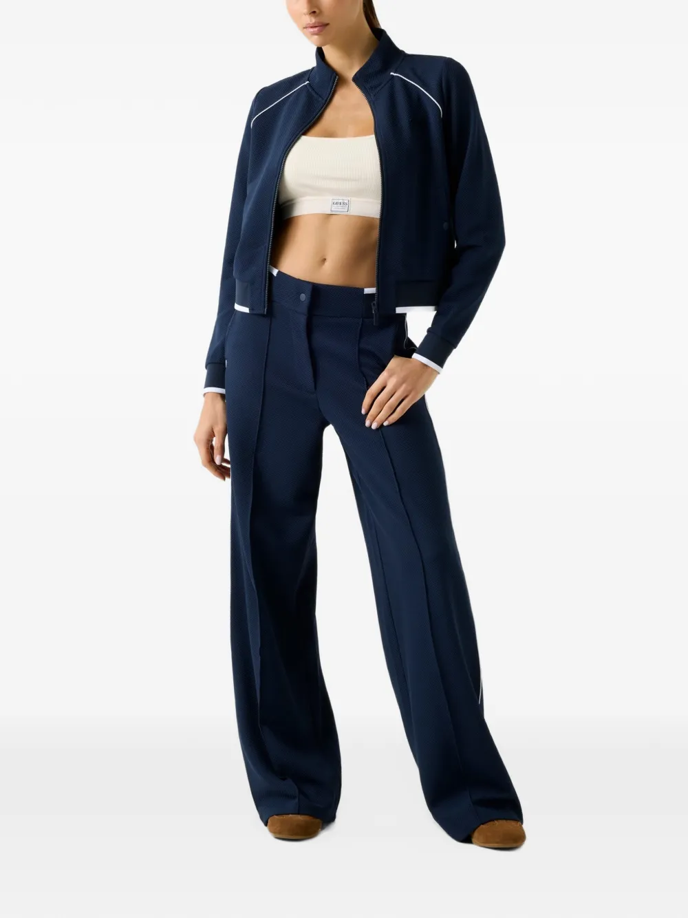 GUESS USA zip-up sweatshirt Blauw