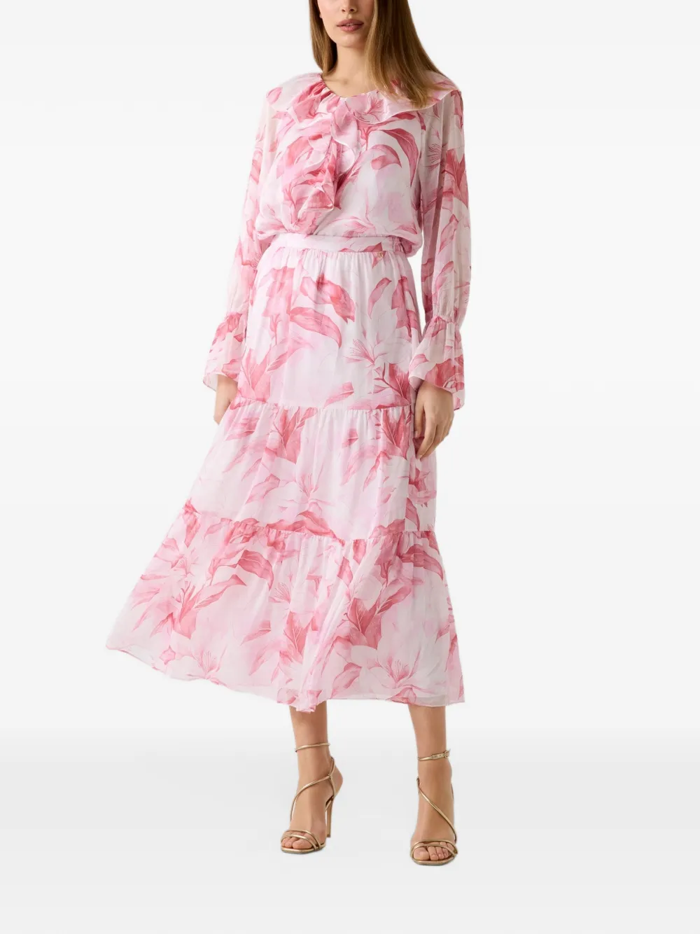 GUESS USA printed maxi skirt Wit