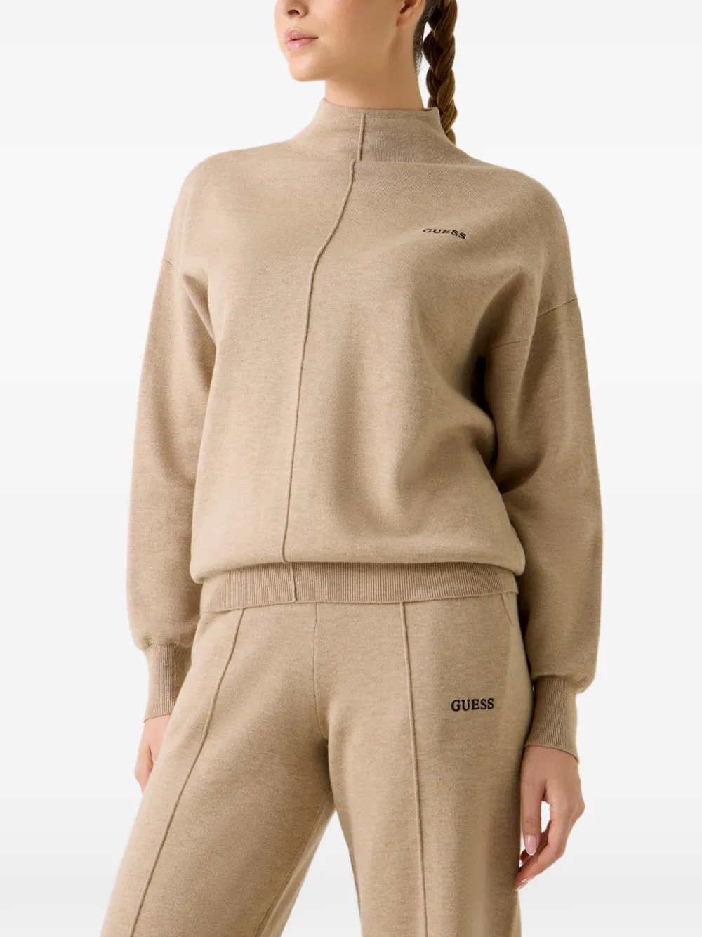 GUESS USA high-neck sweatshirt - Nude