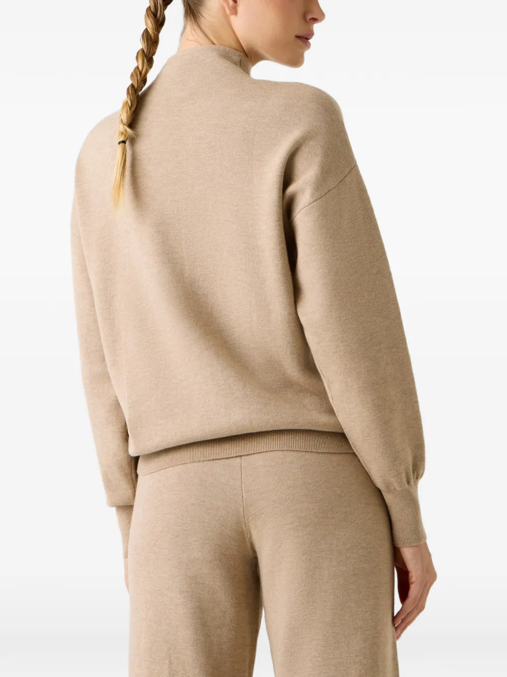 GUESS USA high-neck sweatshirt Beige