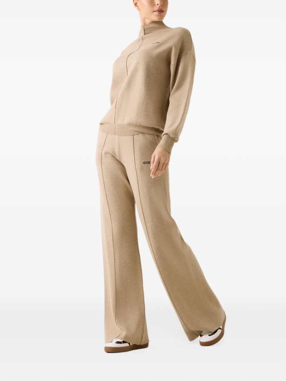 GUESS USA high-neck sweatshirt Beige