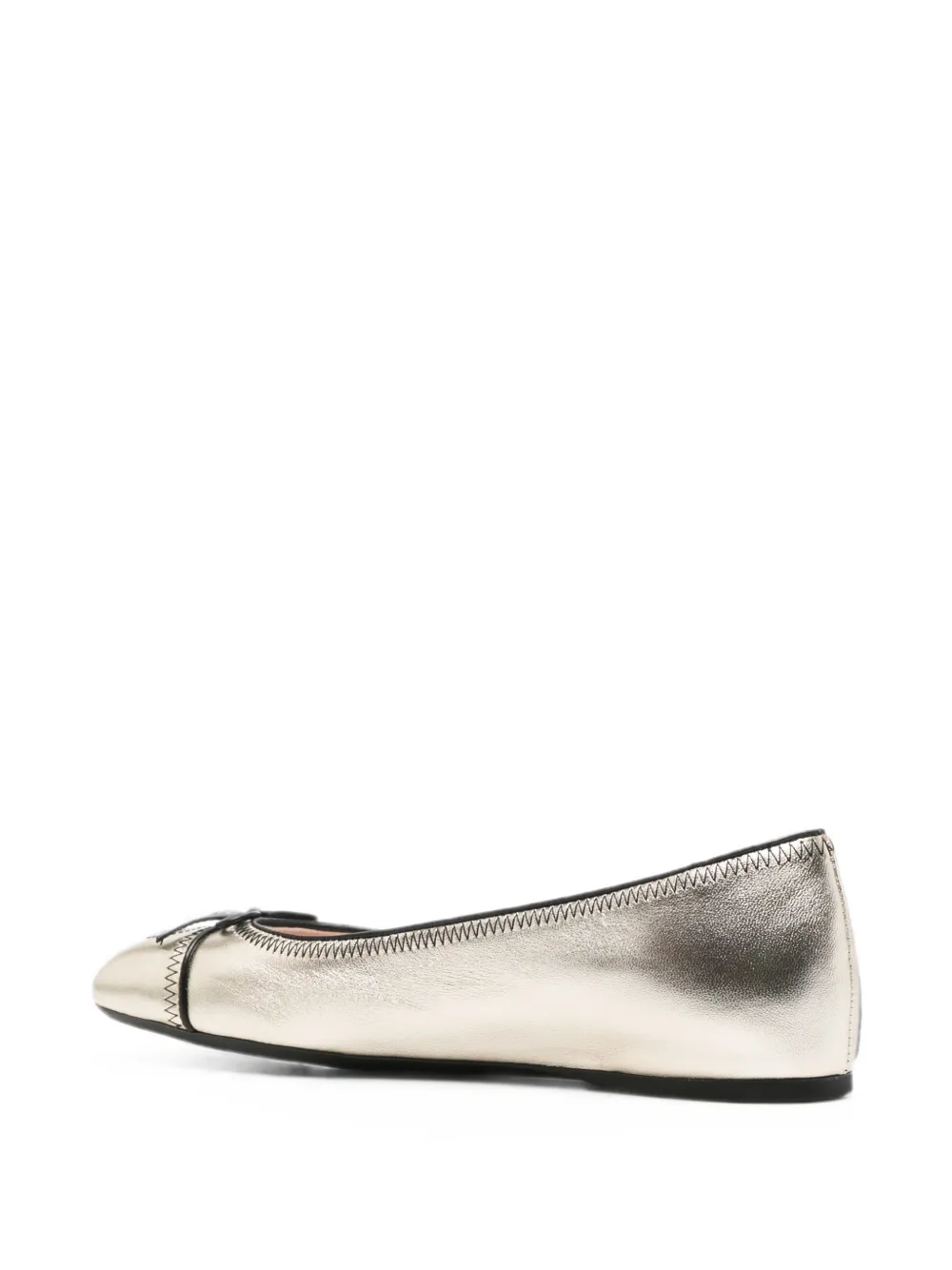 Valentino Garavani VLogo leather ballet flats Goud