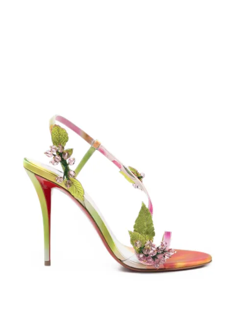 Christian Louboutin Rosa Fruit floral-embellished leather sandals