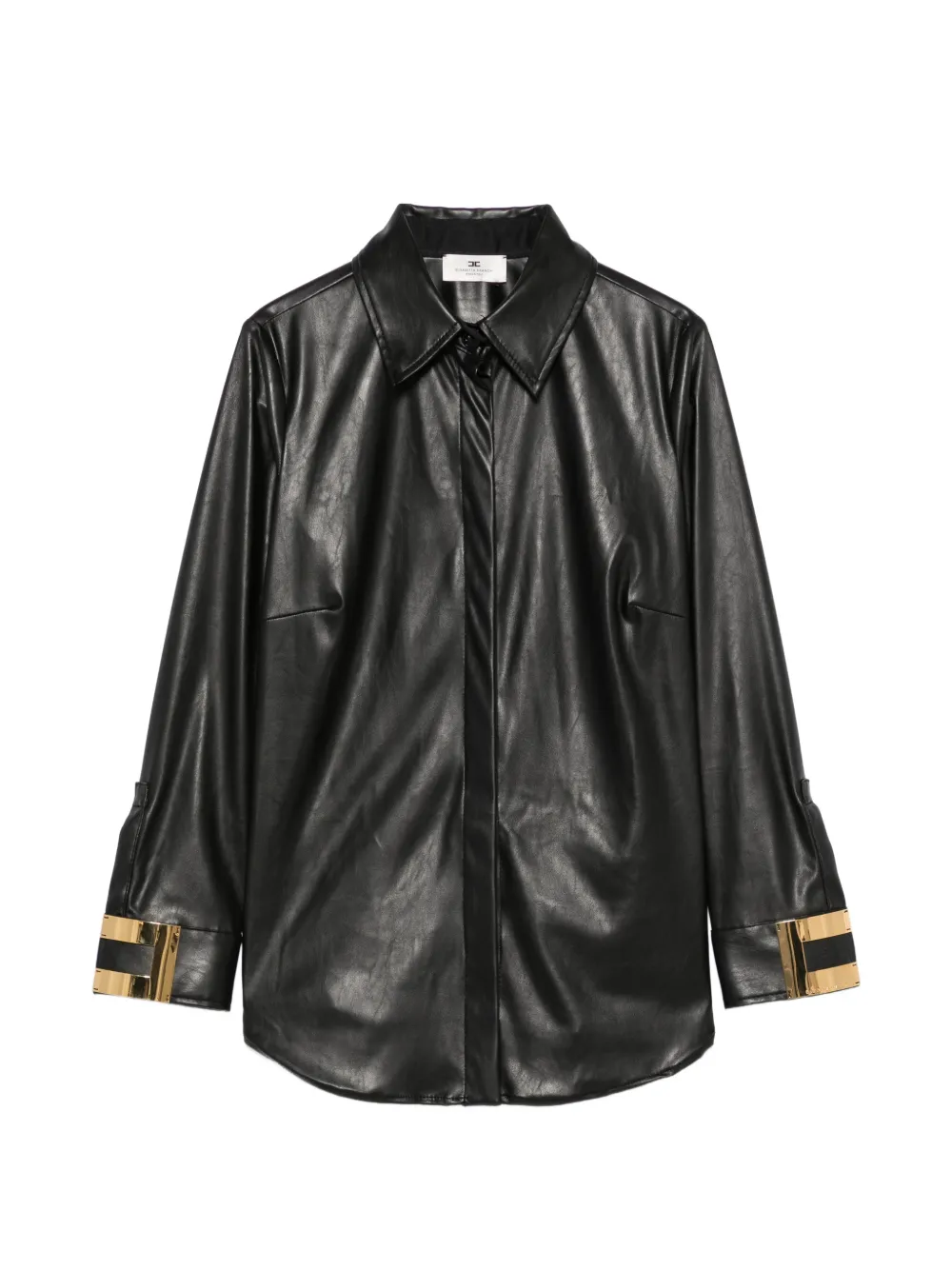 Elisabetta Franchi gold-tone plaque shirt - Black