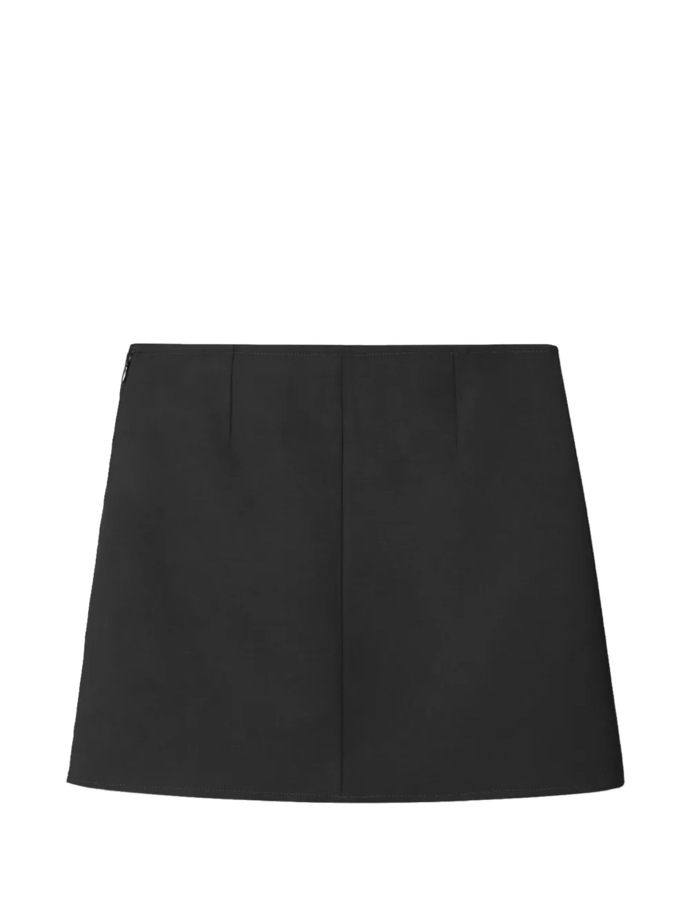 Courrèges Mini-rok met geborduurd logo en A-lijn Zwart