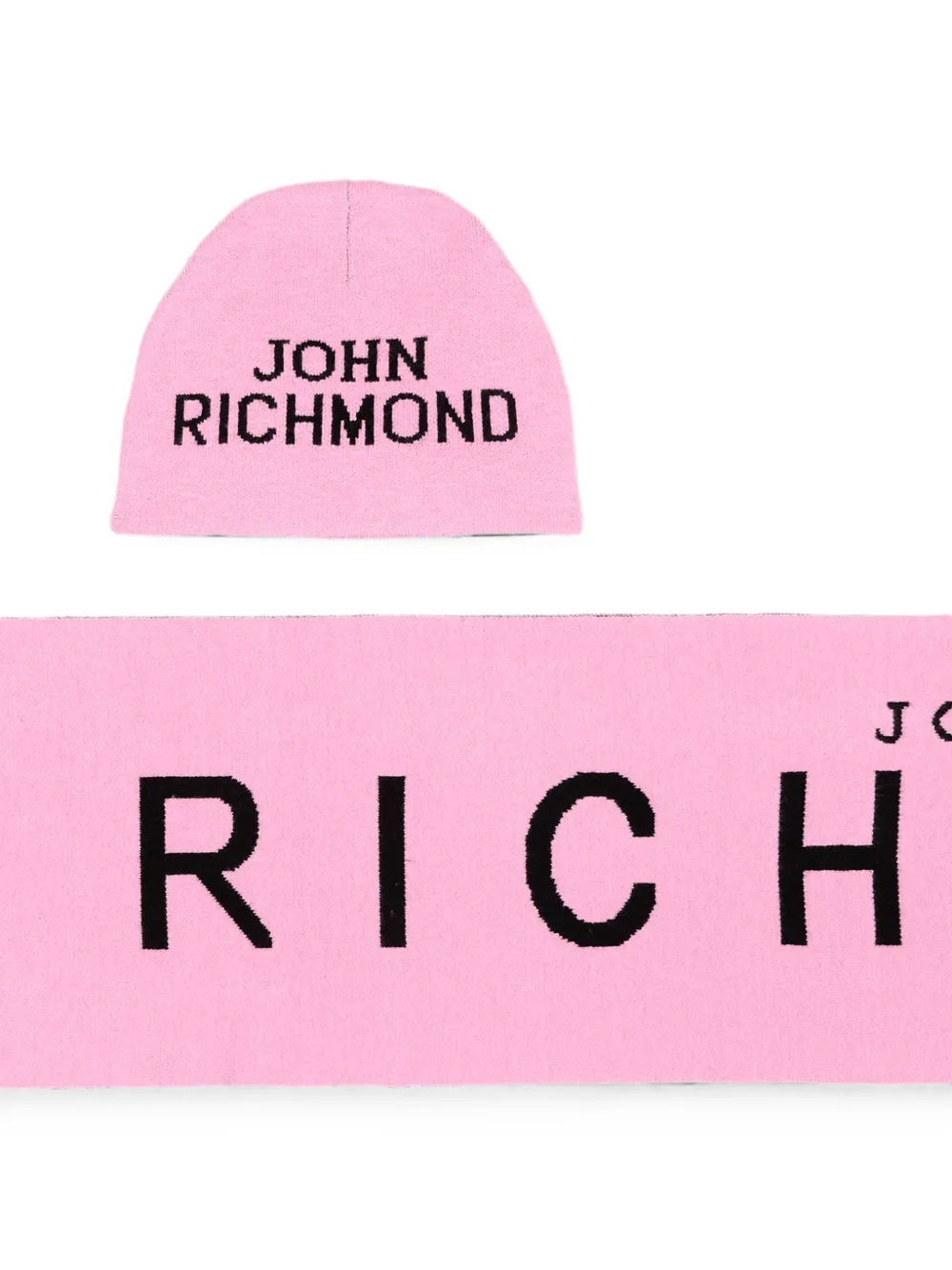 John Richmond Junior Muts met logo-intarsia Roze