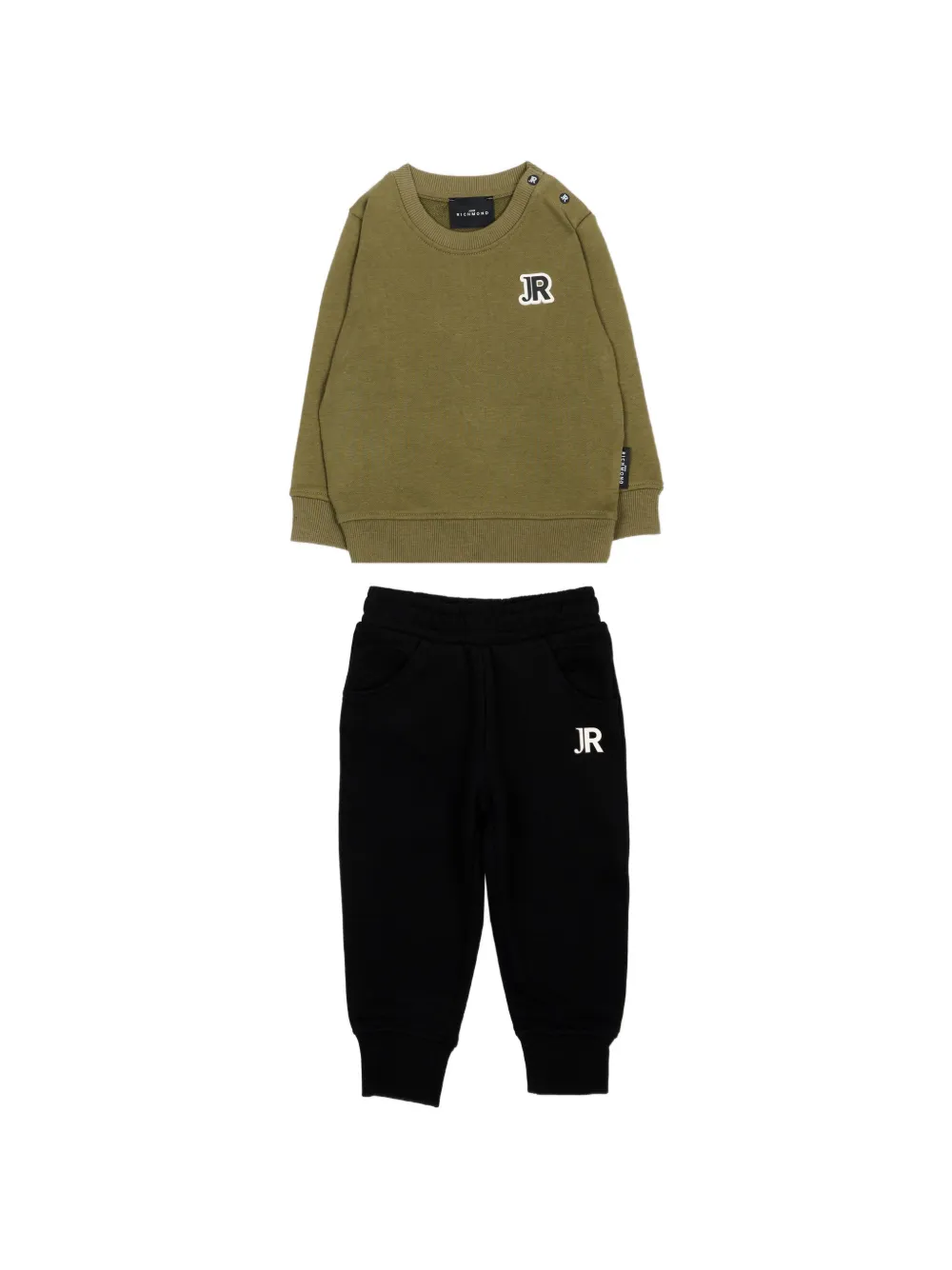 John Richmond Junior logo-patch tracksuit set - Verde