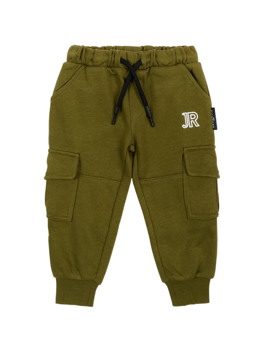 John Richmond Junior pantalon de jogging à logo brodé et poches cargo - Vert John Richmond Junior pantalon de jogging à logo brodé et poches cargo - Vert