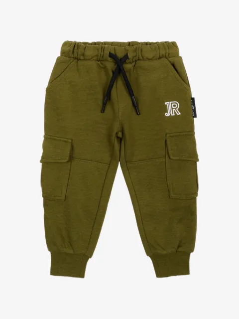 John Richmond Junior logo-embroidered cargo-pockets track pants