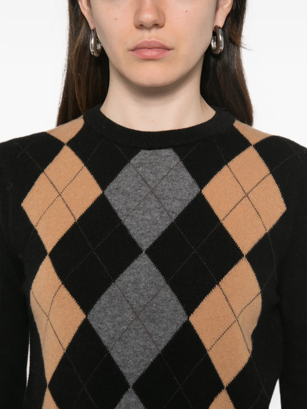 Jucca Trui met argyle patroon Zwart