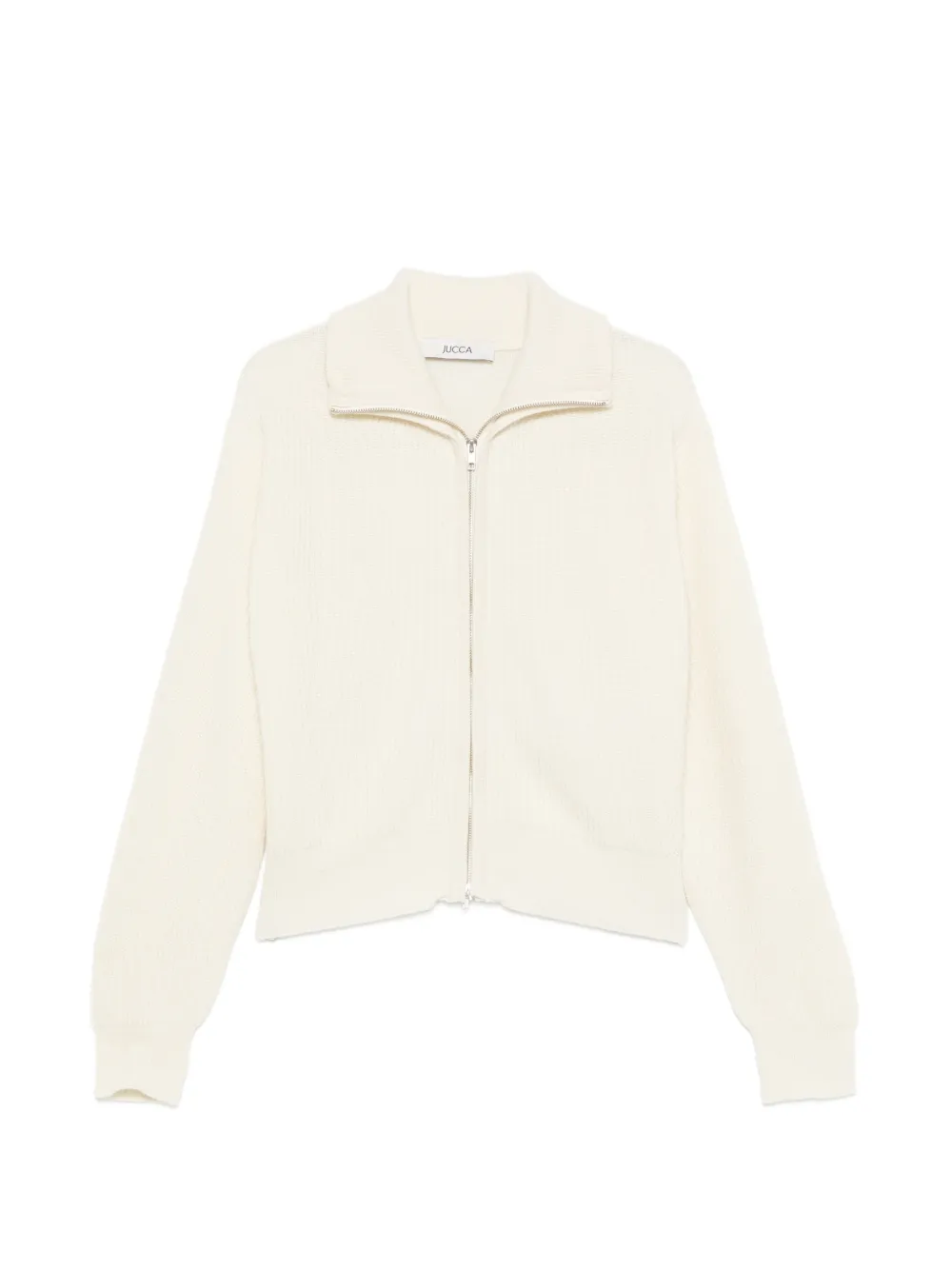 Jucca ribbed-knit zip-up cardigan - Toni neutri
