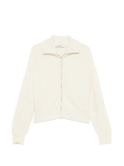 Jucca ribbed-knit zip-up cardigan