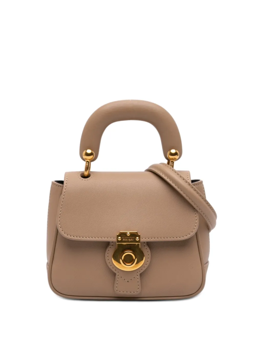 Burberry Pre-Owned 2018-2023 Mini Trench Calfskin DK88 Top Handle Bag satchel - Toni neutri