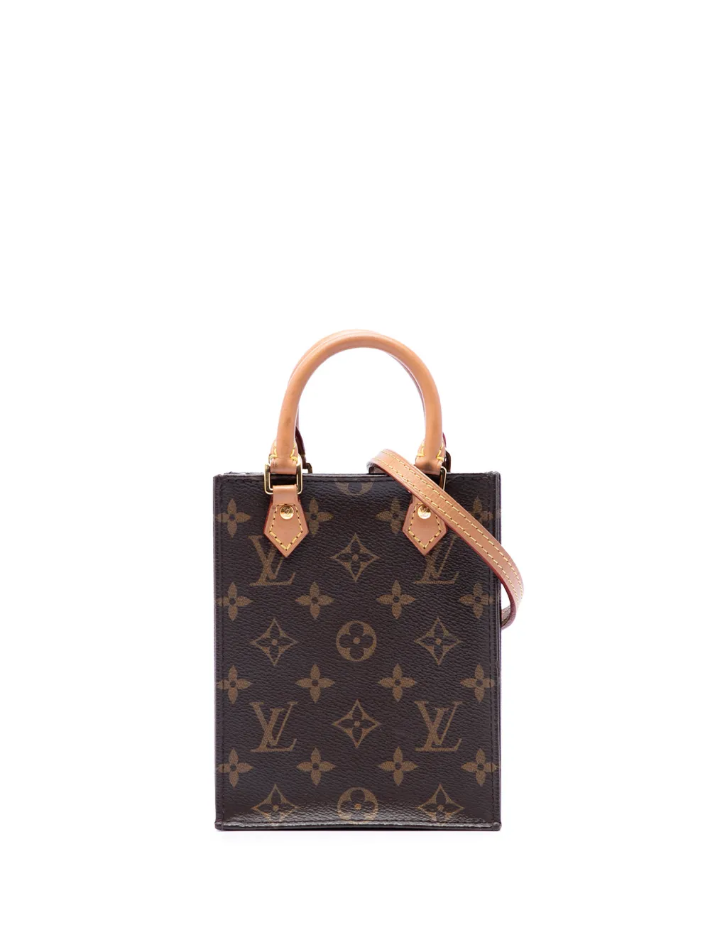 Louis Vuitton Pre-Owned 2021 Monogram Petit Sac Plat satchel - Marrone