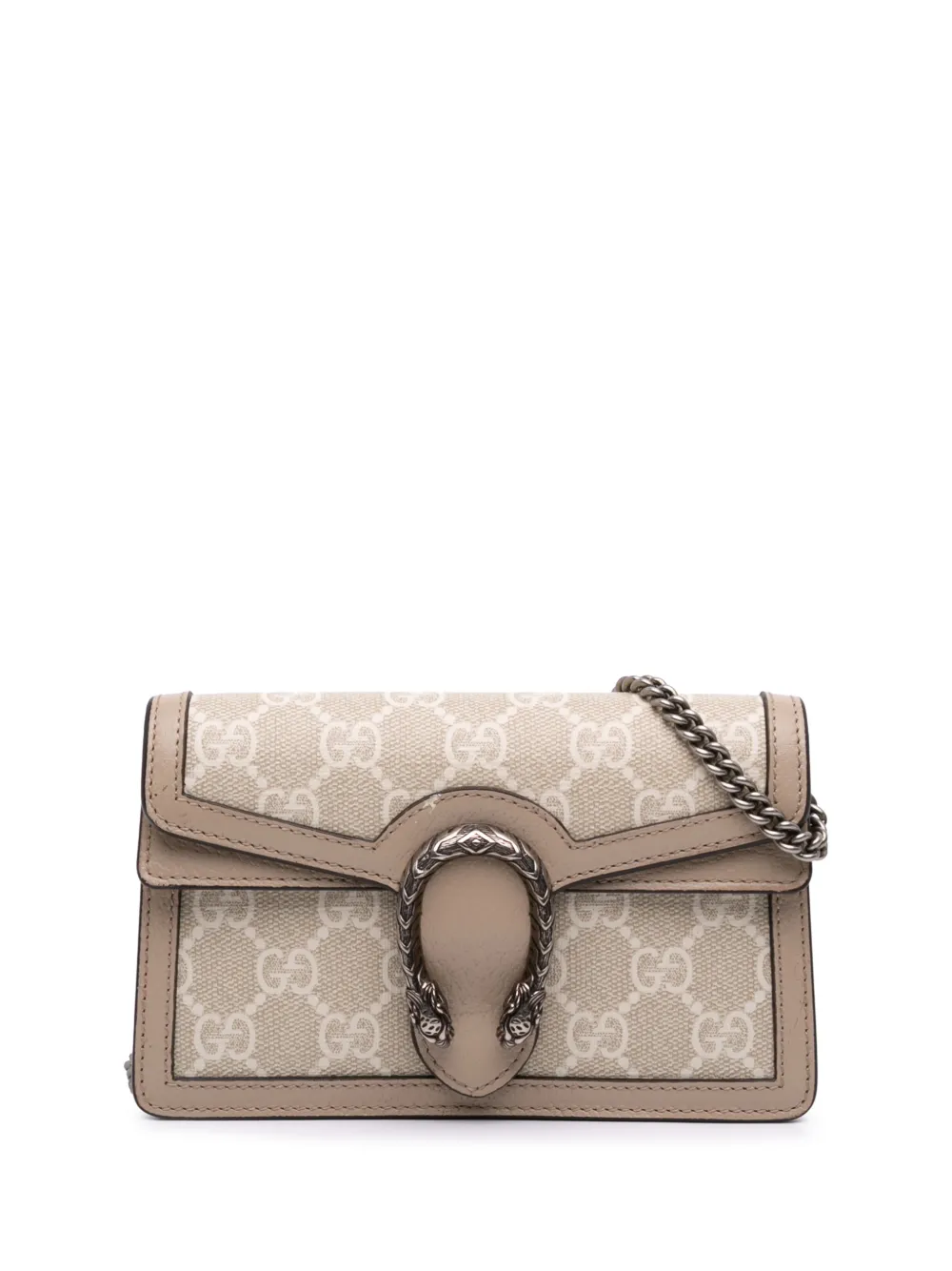 Gucci Pre-Owned 2016-2026 Mini GG Supreme Dionysus crossbody bag - Toni neutri