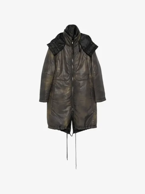 Masnada printed hooded coat
