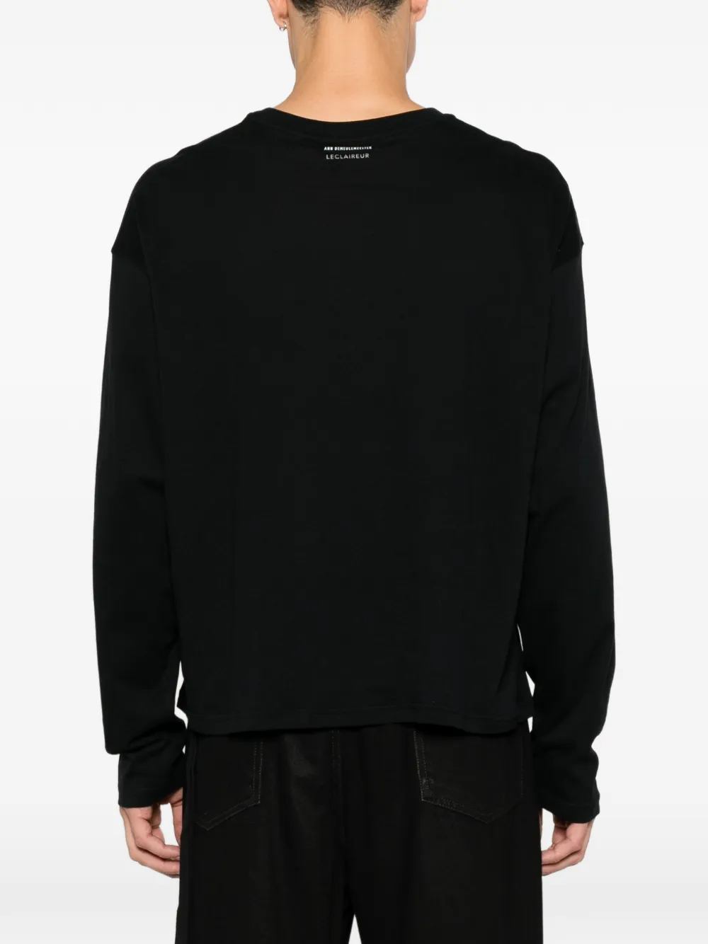 Ann Demeulemeester graphic-print long-sleeve Top | Black | FARFETCH