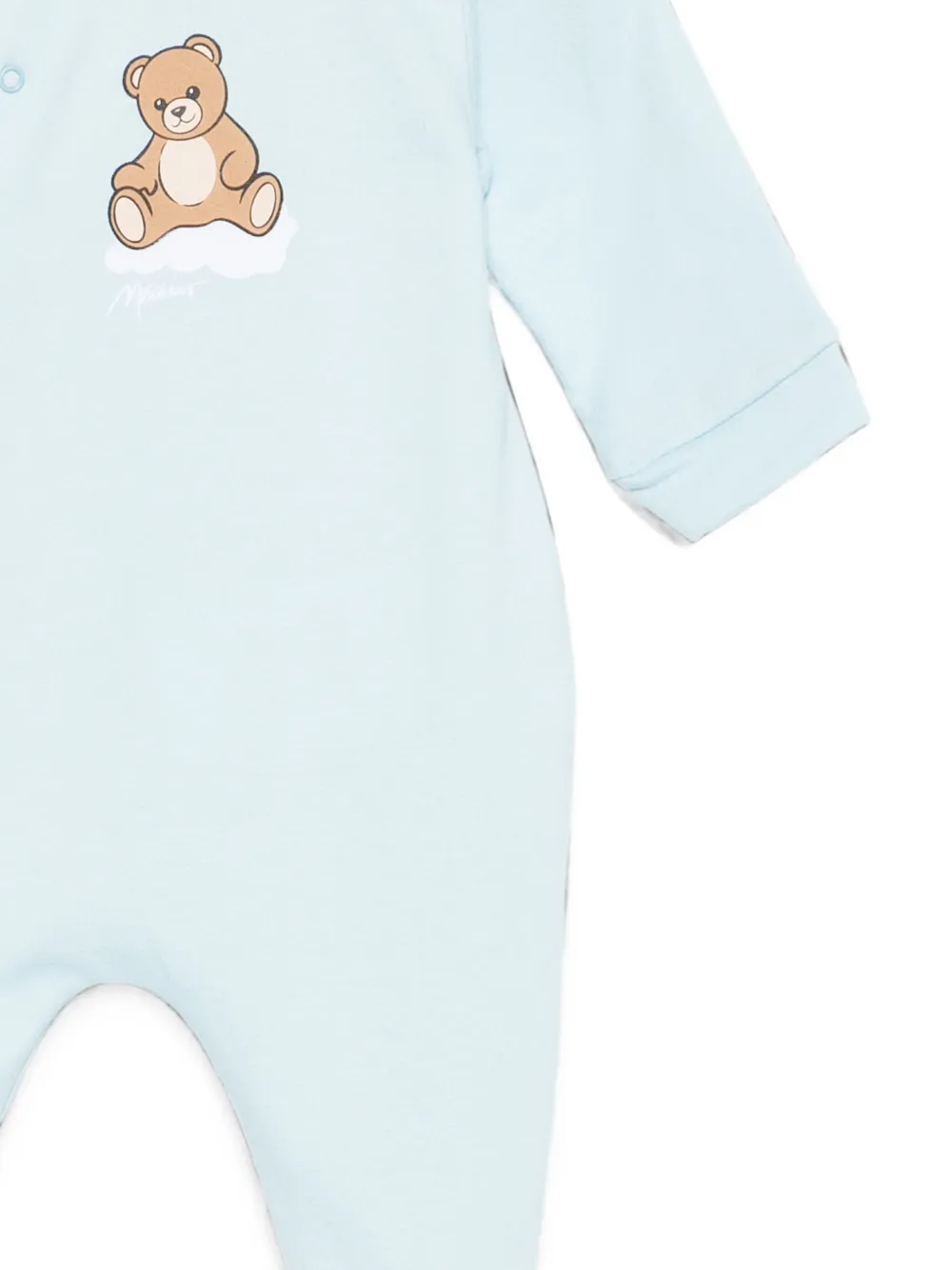 Moschino Kids Pyjama met logoprint Blauw