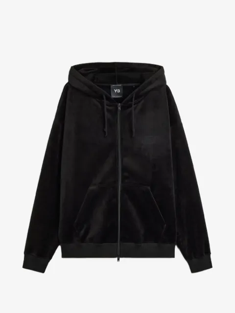 Y-3 hoodie con cierre y logo estampado
