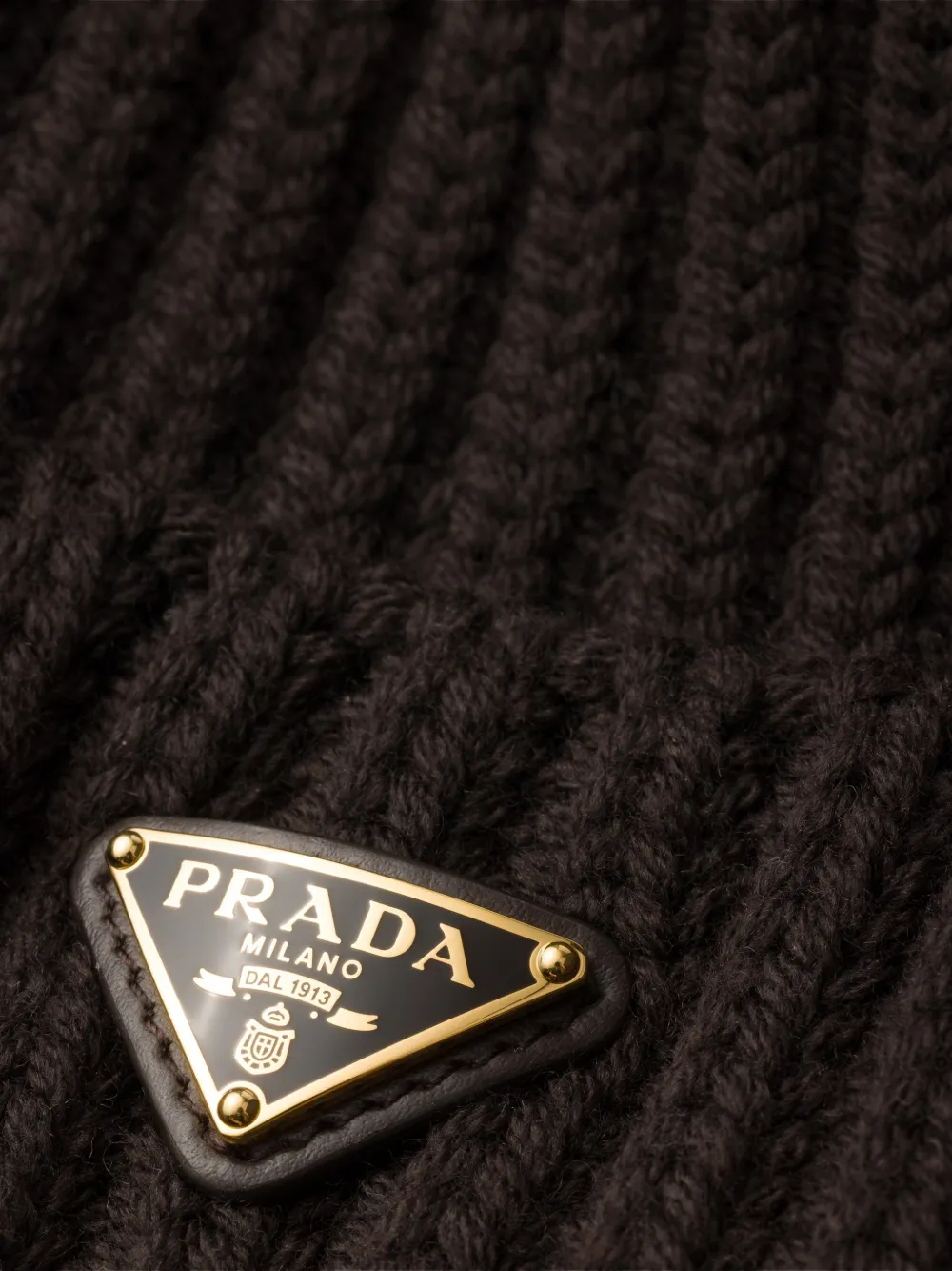 Prada Wollen muts Bruin