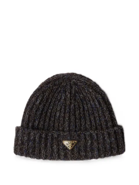 Prada gorro de cachemira y lana mouliné