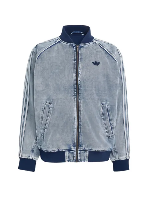 adidas logo-embroidered denim jacket