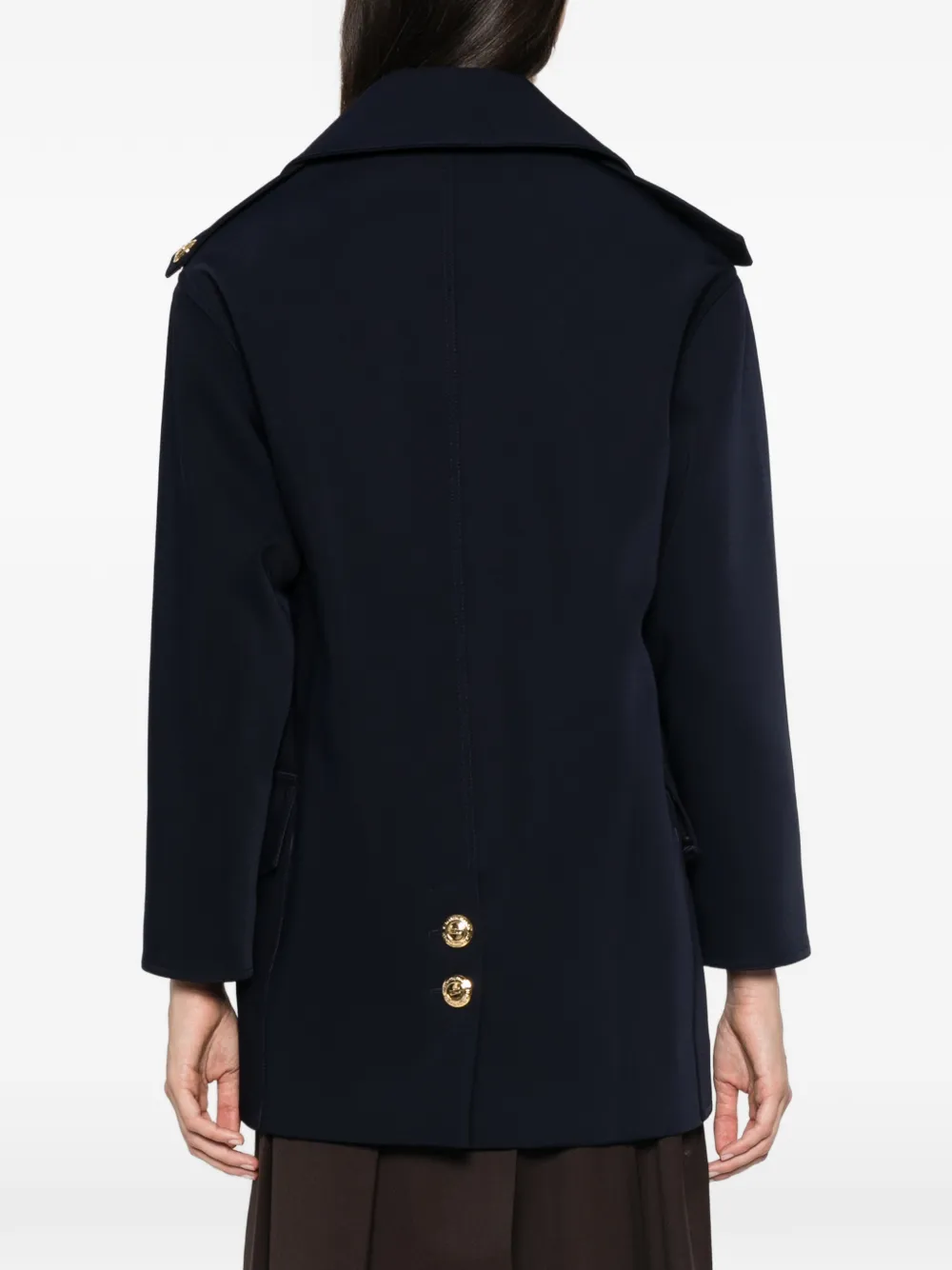 Elisabetta Franchi Jas met dubbele rij knopen Blauw