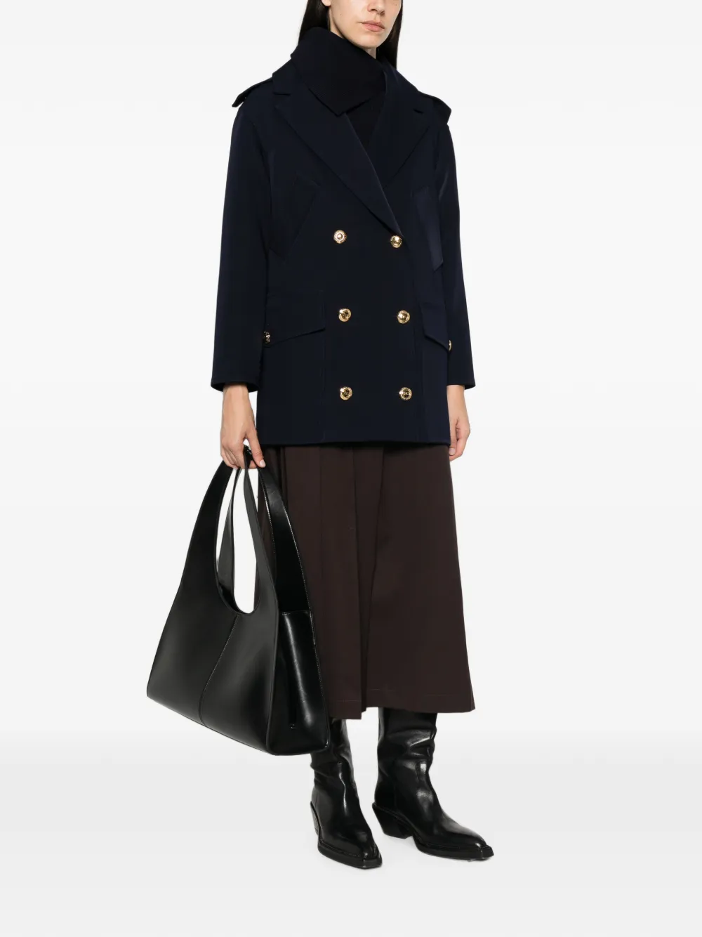 Elisabetta Franchi Jas met dubbele rij knopen Blauw
