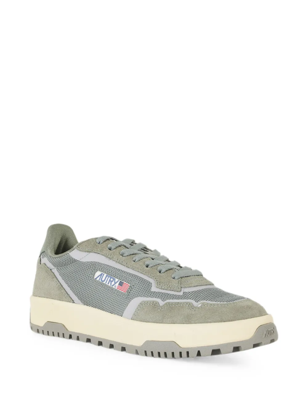 Autry Wildplace suede-panel sneakers Groen