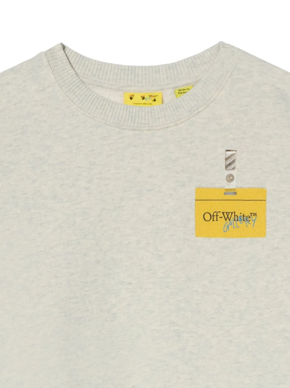 Off-White Kids Arrow Tape sweater met grafische print Grijs