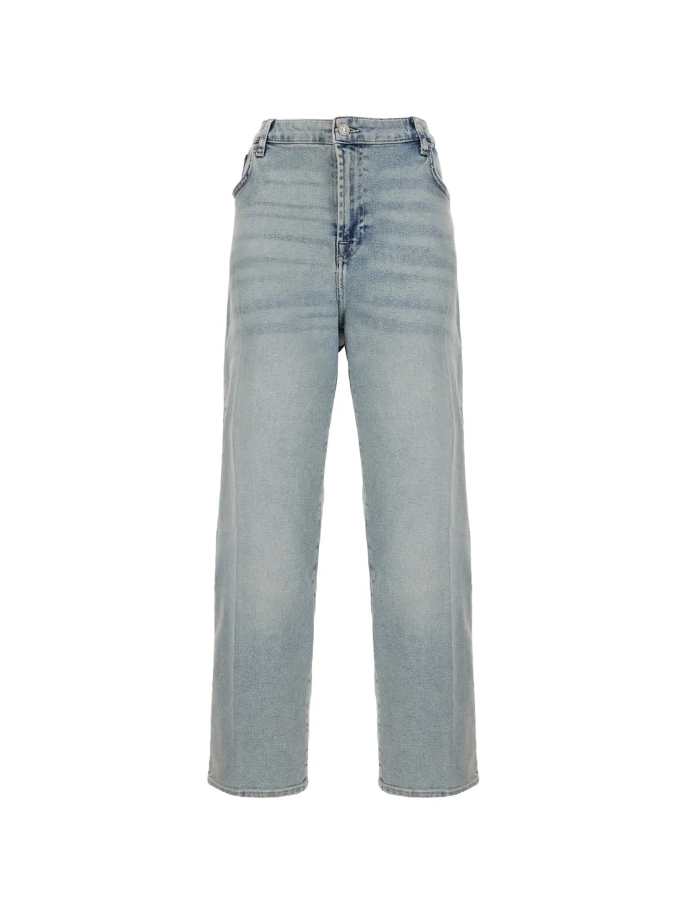 7 For All Mankind faded-effect straight-leg jeans - Blu