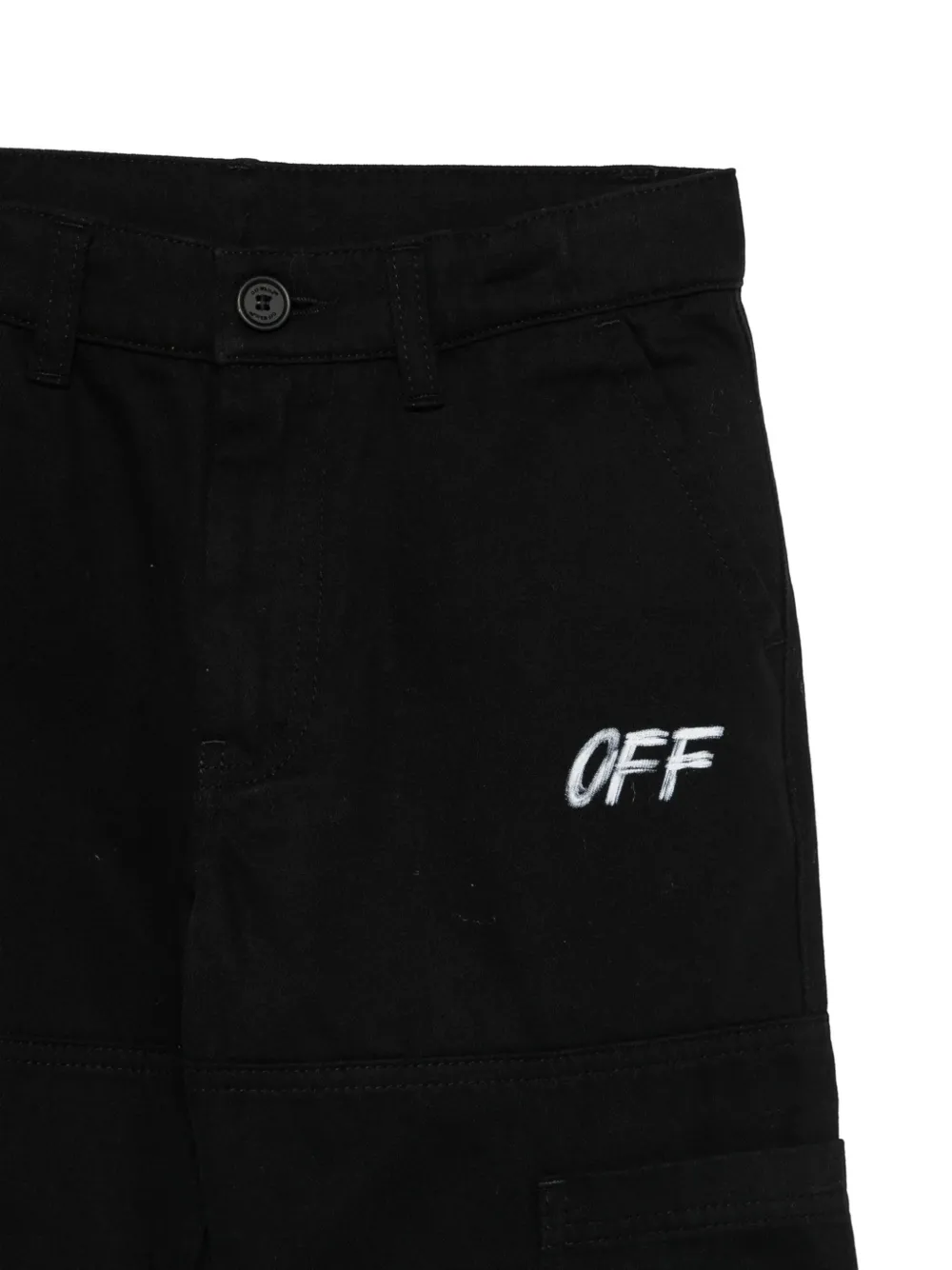 Off-White Kids Cargo broek met logoprint Zwart