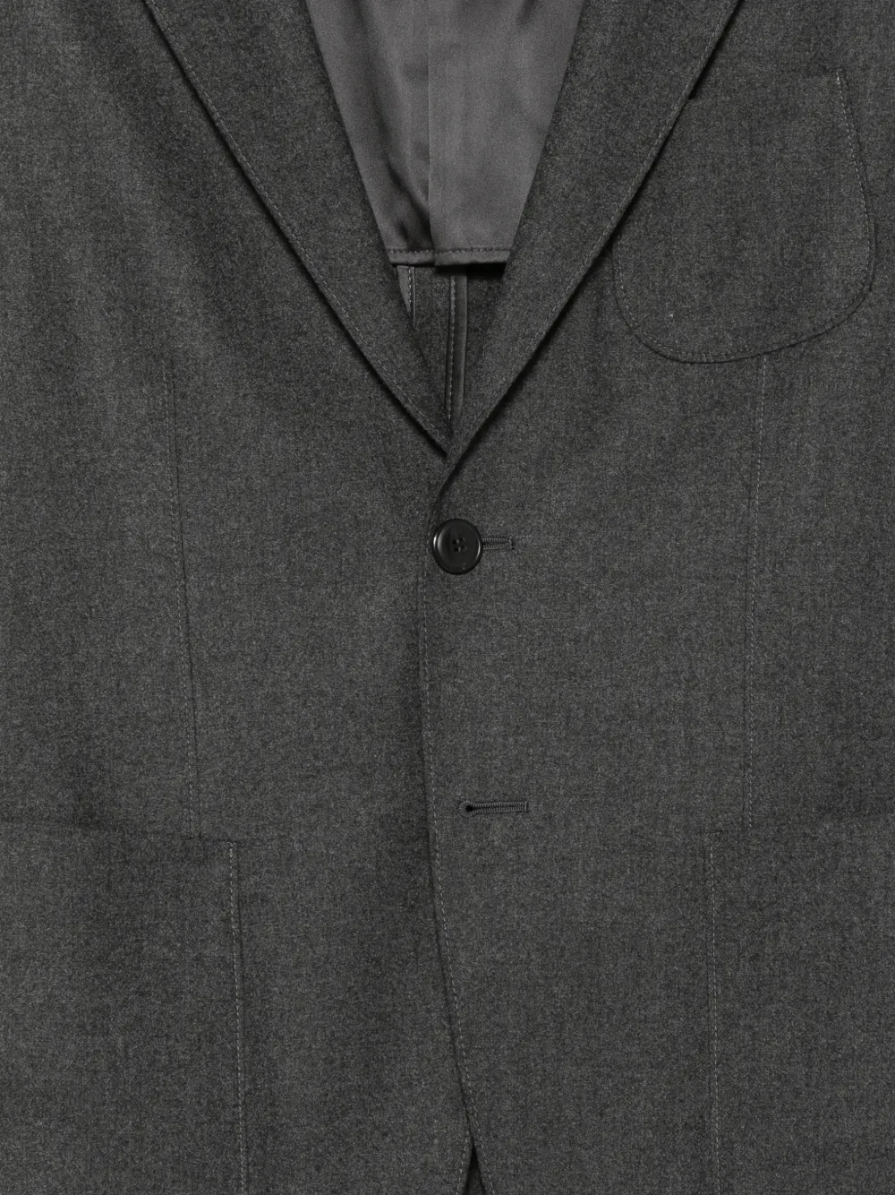 Giorgio Armani Blazer met enkele rij knopen en gekerfde revers Grijs