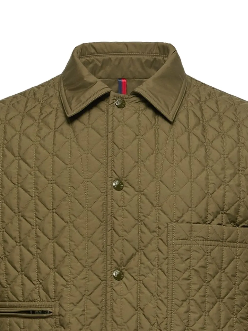 Moncler Theoline gewatteerd shirtjack Groen