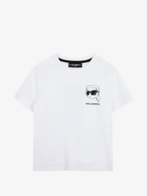Karl Lagerfeld Kids camiseta con estampado Ikonik